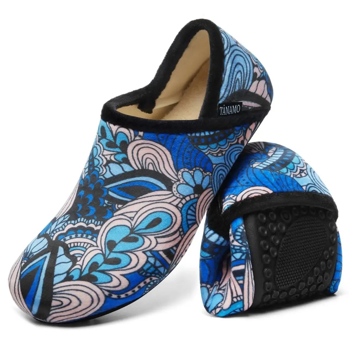 House Slippers for Women Men Indoor Barefoot Slippers Socks Furry Slip on House Shoes Cozy Comfy Slippers for Home Bedroom Travel Yoga - Love Salve